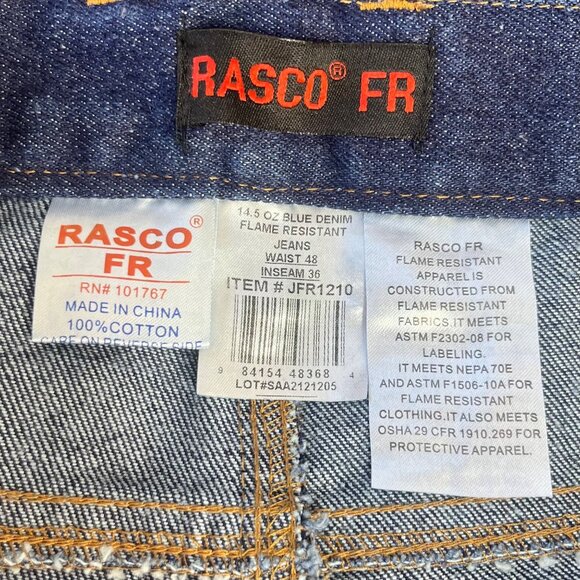 Rasco FR Flame Resistant Denim Jeans Mens 48 x 36 New Protective Workwear - Picture 7 of 11